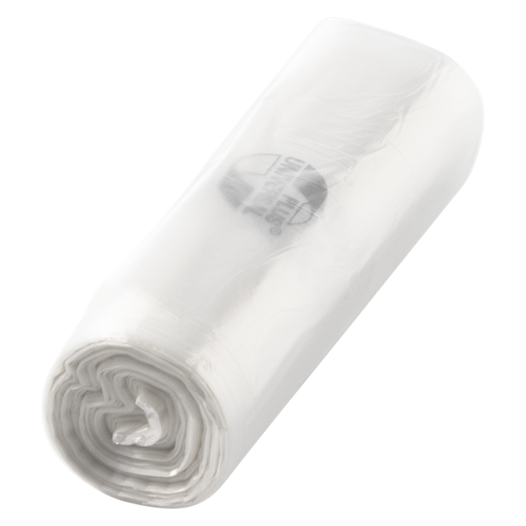 Vuilniszak universal plus, 7 micron, ft 50 x 55 cm, transparant, rol van 50 stuks