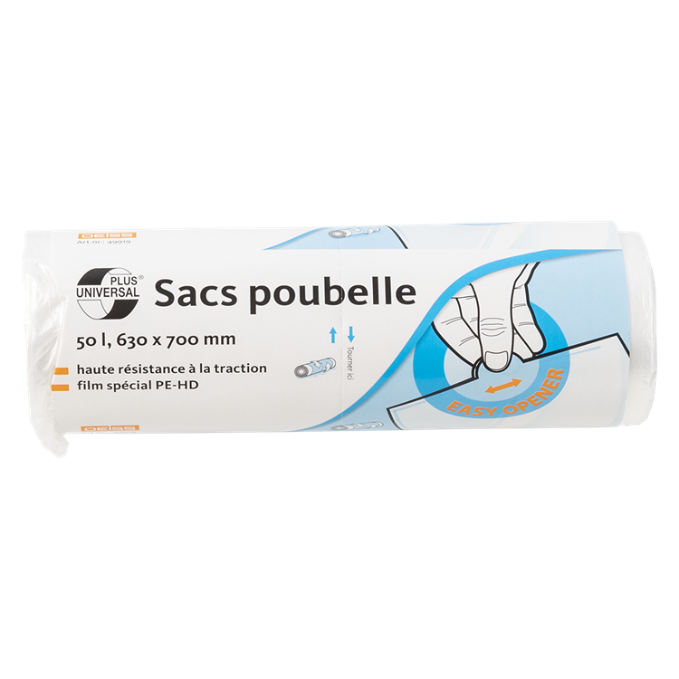 Deiss 1069645 - sacchi spazzatura trasparenti. 50 l 50 pezzi | 10 pezzi