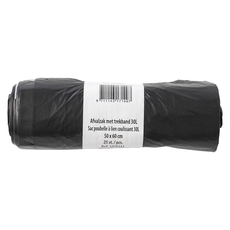 1070342 - bolsa de basura con cordón 30l 25 uds | 15 piezas