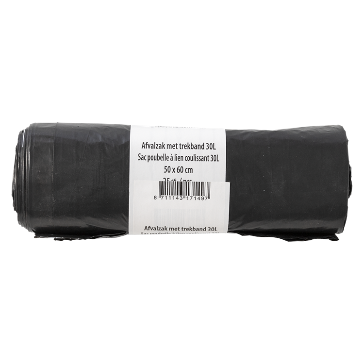 1070342 - bolsa de basura con cordón 30l 25 uds | 15 piezas