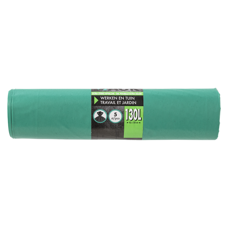 1070343 - afvalzak werken tuin 130l 5st | 10 stuks