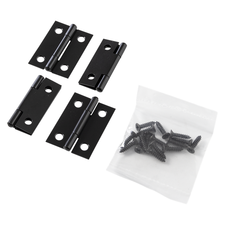 Mack 1071162 - 4 cerniere strette nere h 33 x l22 mm | 5 pezzi