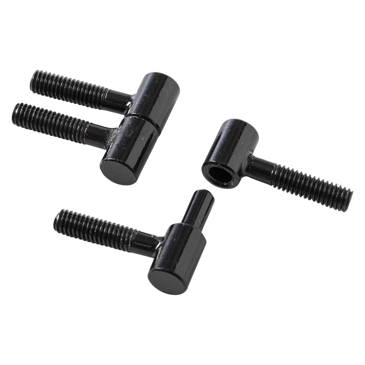 Mack 1071183 - 2 cerniere per mobili forate nere ø 9 x 23 mm | 5 pezzi
