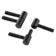 Mack 1071183 - 2 cerniere per mobili forate nere ø 9 x 23 mm | 5 pezzi