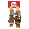 Mack 1072108 - 2 correas tensoras pe, tensor de trinquete 25mm-4m max 500kg 2d,2 s ganchos | 5 piezas