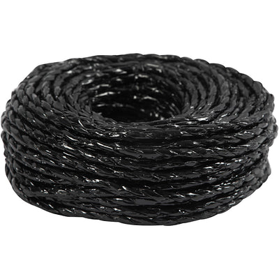 Hilo de papel de la empresa Creativ, grosor 3,5-4 mm, aprox. 25 m, negro, 25 m 1 rollo
