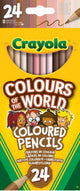 Crayola - colori del mondo - matite colorate - 24 colori - per bambini