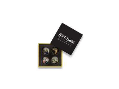 Cozydecor imanes de vidrio antiguos maestros holandeses 4 piezas