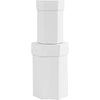 Scatole esagonali Creativ company, h: 7+9 cm, dimensioni 4,5+6 cm, bianco, 2 pezzi 1 set