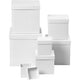 Scatole quadrate Creativ company, quadrate, h: 7,5+10+13+15+18+20+23 cm, dimensioni 7,5+10+13+15+18+20+23 cm, bianco, 7 pezzi 1 set