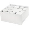 Scatole aziendali Creative in espositore, h: 5 cm, p 10-12 cm, bianco, 27 pezzi 1 scatola