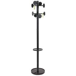 Appendiabiti pmstan3m alba 8 ganci base rotonda 175cmx37cm nero