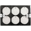 Soprammobili aziendali Creativ da appendere, misura 7x7 cm, spessore 0,6 cm, bianco, 6 pezzi 1 scatola