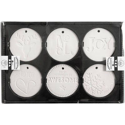 Soprammobili aziendali Creativ da appendere, misura 7x7 cm, spessore 0,6 cm, bianco, 6 pezzi 1 scatola