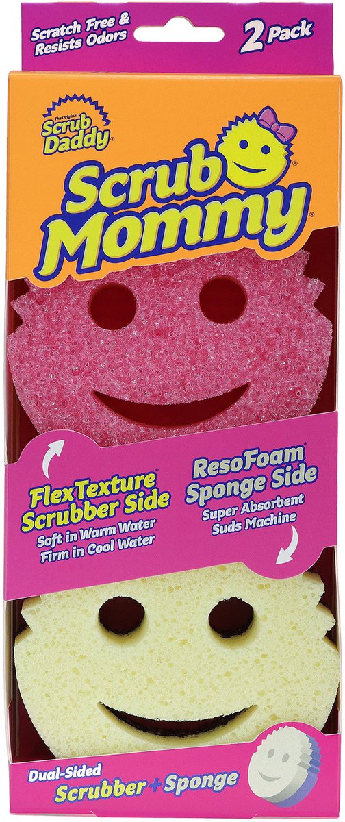 Esponja limpiadora Scrub Daddy Scrub Mommy – rosa – 2 piezas