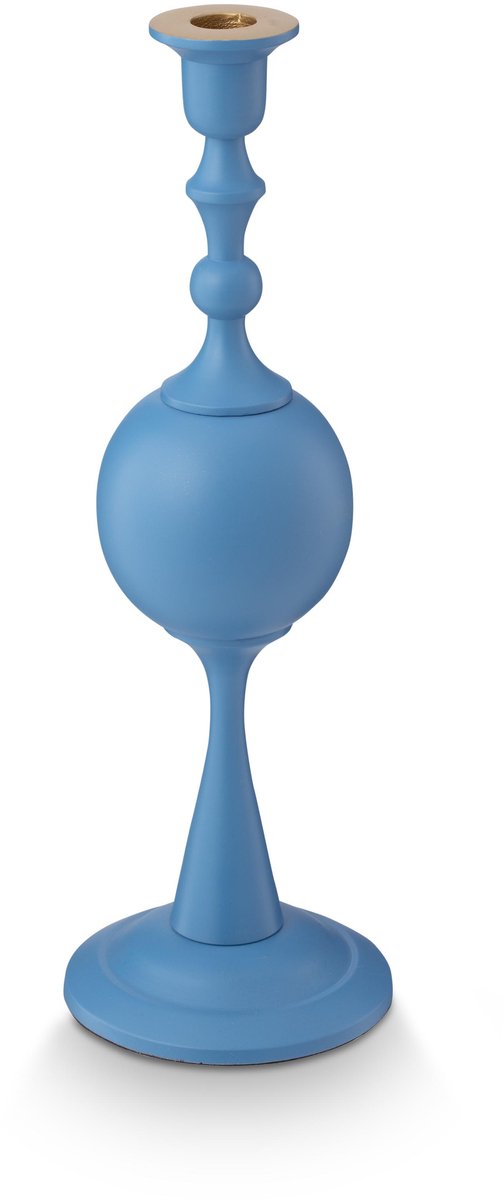 Pip studio kandelaar sphere - kaarsenhouder van metaal - lichtblauw - 37cm