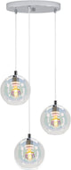 Eglo ariscani 2 hanglamp - e27 - ø 42.5 cm - chroom gekleurd glas