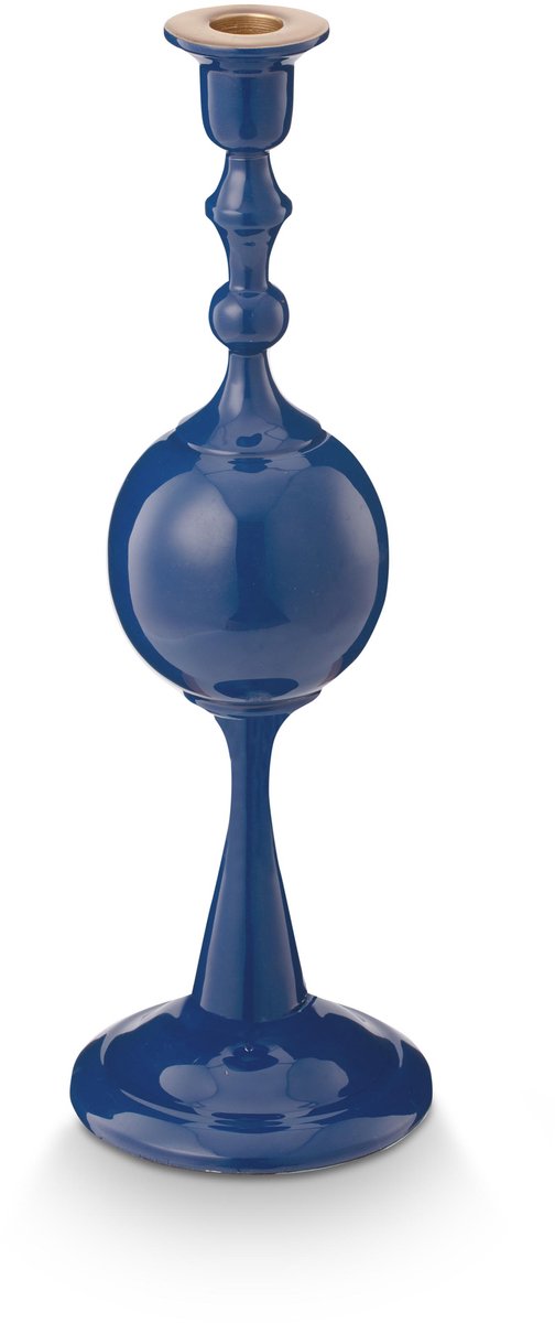 Pip studio kandelaar sphere - kaarsenhouder van metaal - navy - 37cm