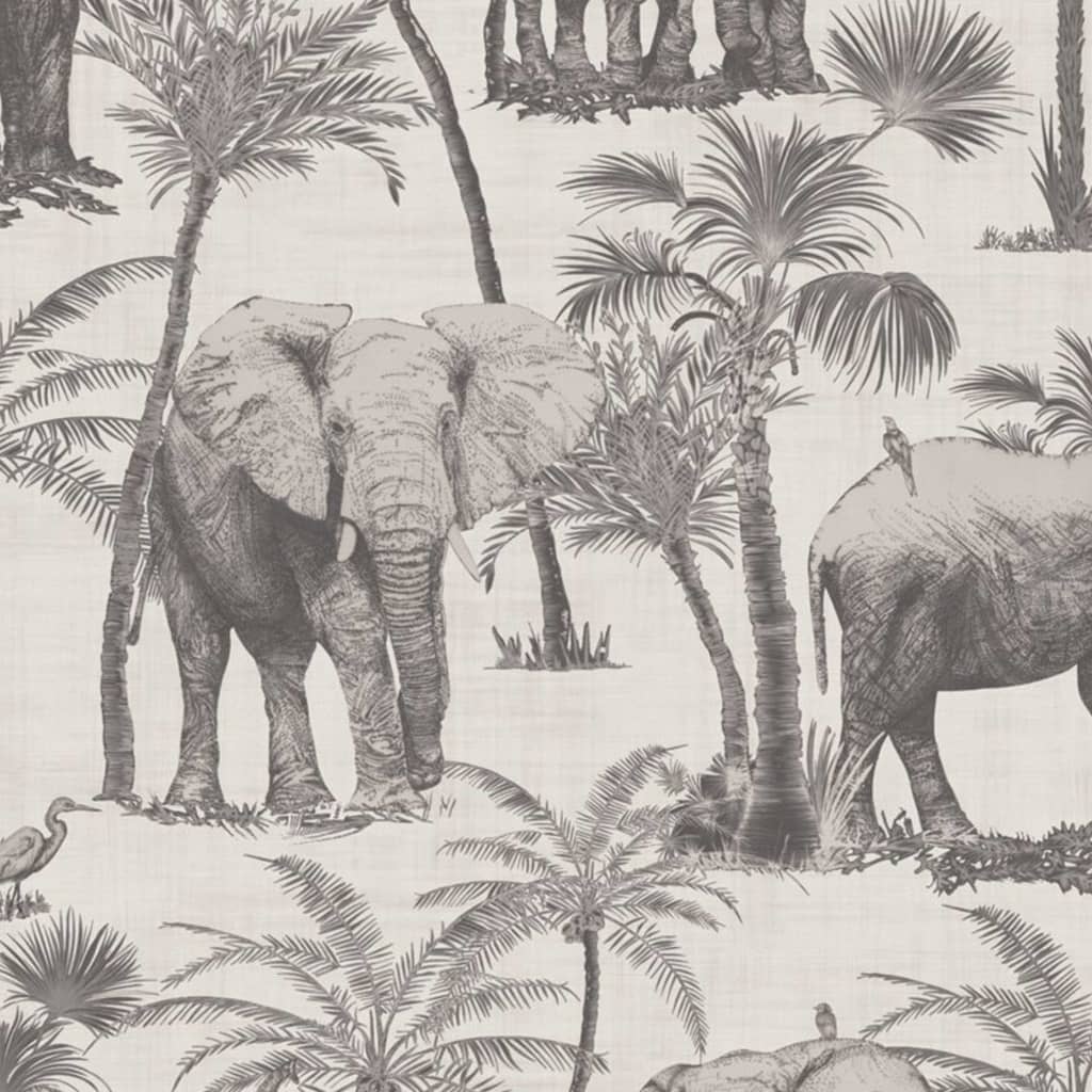 Rivestimenti murali olandesi da parati olandese Elefante Elefante Grove Carbone colorato