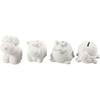 Salvadanaio animali Creativ Company, h: 7-10 cm, bianco, 4 pezzi 1 scatola