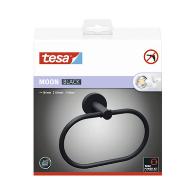 Tesa 1073529 - portasciugamani moon black nero | 1 pz