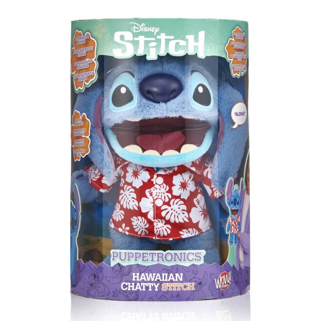 Disney Hawaiian Chatty Stitch Deluxe Pupppetronic 32 cm