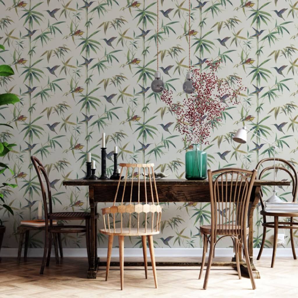 Wallpaper Noordwand North Wall Kolibri e Bamboo Ecru