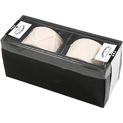 Candeliere azienda Creativ, h: 6,6 cm, d 9,3 cm, misura foro 2,2 + 4 cm, bianco, 2 pezzi 1 scatola