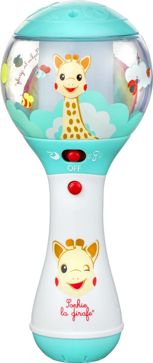 Sophie de giraf shake shake rammelaar - muziekrammelaar - babyspeelgoed - elektrisch - met bewegingsdetector - vanaf 3 maanden - 16.4x6.9x6.9 cm