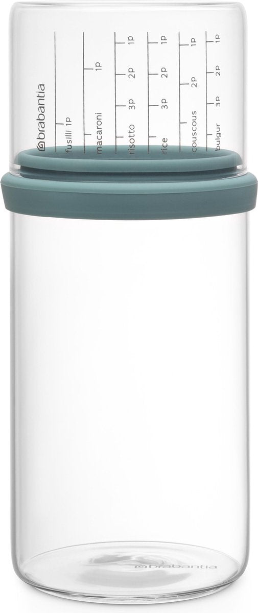 Barattolo in vetro Brabantia con misurino - 1 l - menta