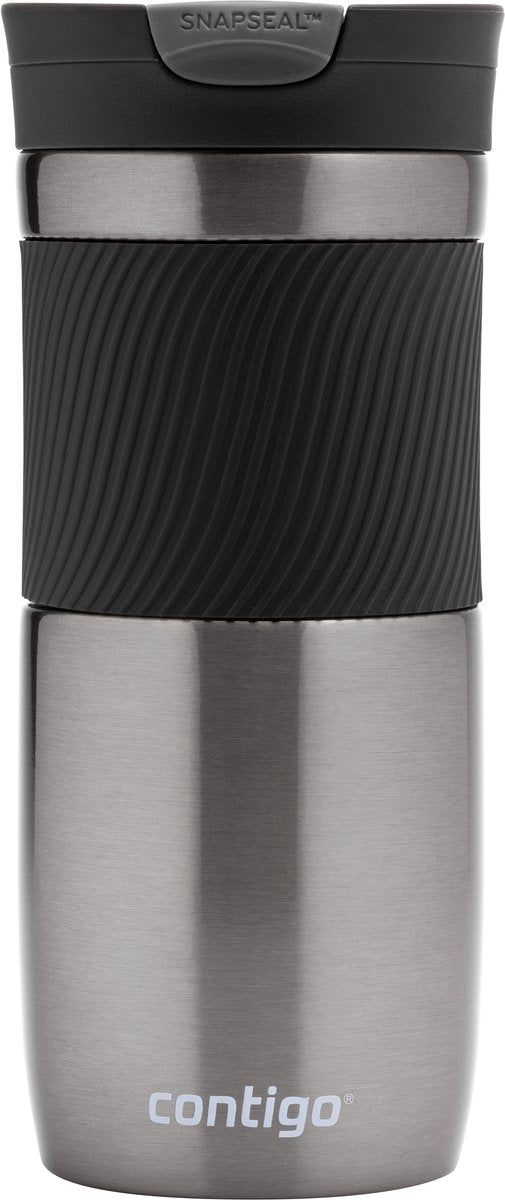 Tazza termica Contigo byron con chiusura a scatto - canna di fucile - tazza isolante in acciaio inossidabile, tazza di caffè da asporto, a prova di perdite, mantiene caldo fino a 7 ore, coperchio senza BPA lavabile in lavastoviglie, 470 ml