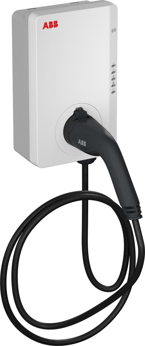 Caja de empotrar Busch-jaeger abb terra | 11 kilovatios | 5 metros de cable | lector de tarjetas rfid | aplicación