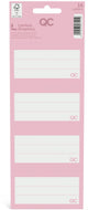 Etichette scolastiche autoadesive Qc color rosa - set da 16 pezzi