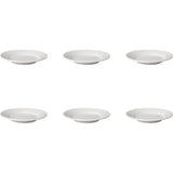 Mammoet bord brede rand budgeltline porselein wit 18cm set a 6 stuks - afbeelding 1