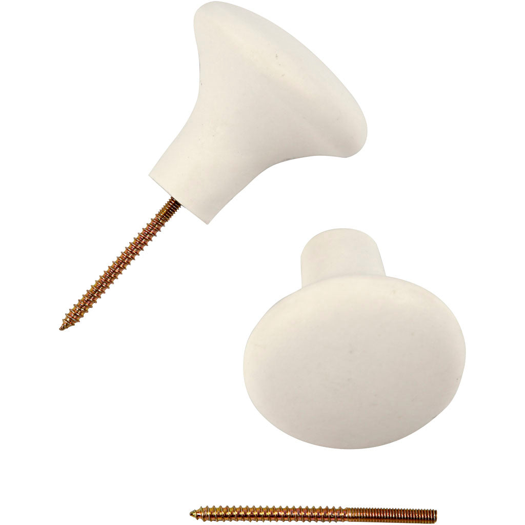 Gancio Creative Company, h: 5,1 cm, p 5,4 cm, bianco, 4 pezzi 1 scatola