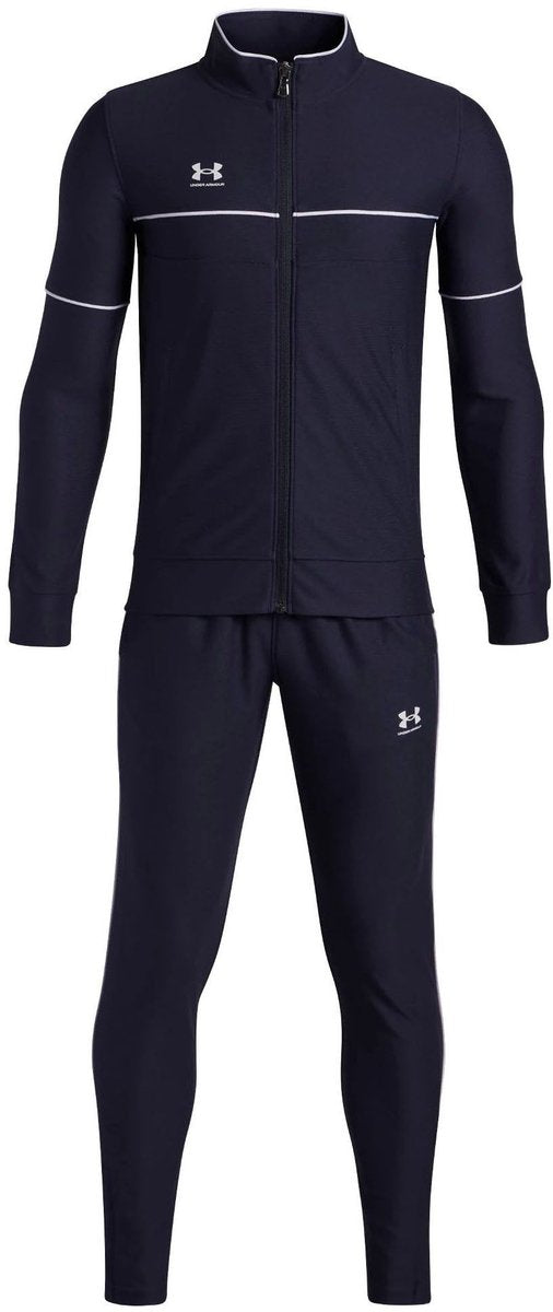 Under armour ua b challenger tracksuit-blu jongens trainingspak - midnight navy - wit