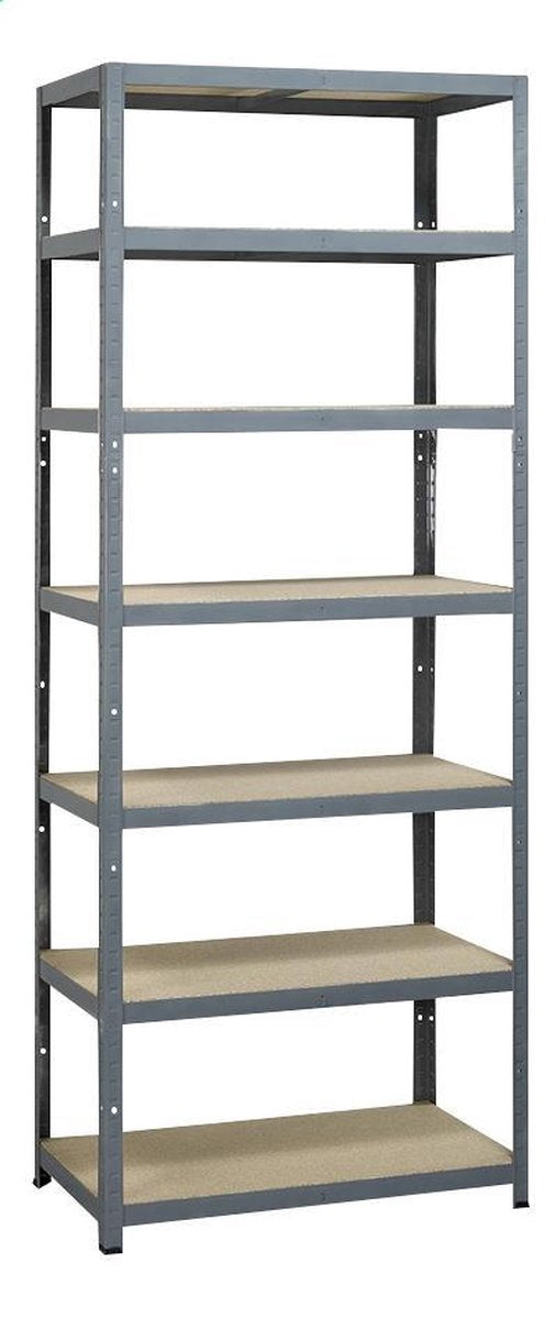 Estante de almacenamiento Avasco l resistente - 222 cm de alto - Capacidad de carga de 1400 kg - Capacidad de carga de 200 kg por estante - Montaje sin tornillos
