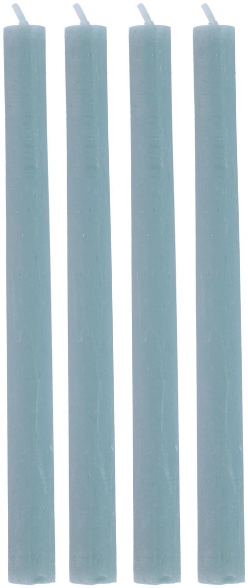 Set di 4 candele da cena Arti Casa - Durata 7 ore - Candele da tavolo - Azzurro