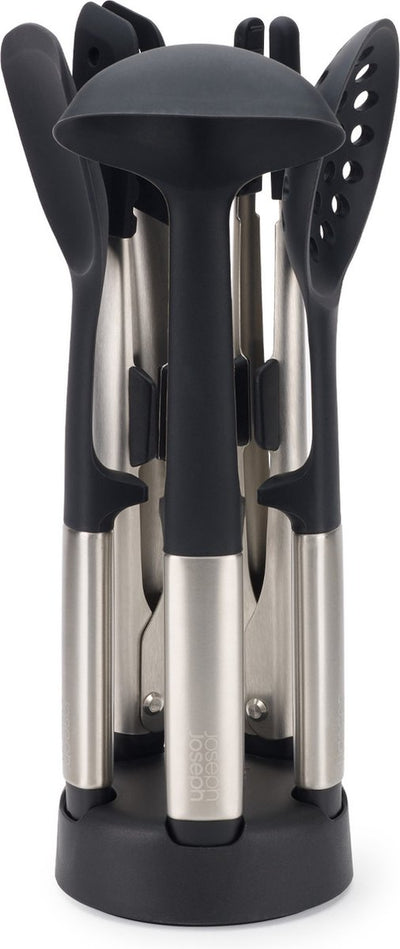 Joseph joseph - elevate fusion keukenhulpen met houder 6-delig - kunststof - zilver