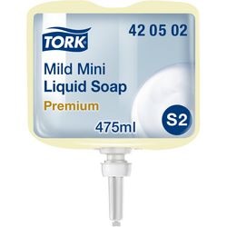 Sapone liquido per le mani Tork S2 Premium Mild Mini 475 ml bianco