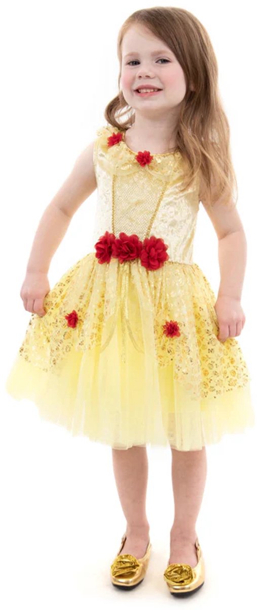 Pequeñas aventuras - vestido de fiesta de belleza amarillo – talla l (110-122)