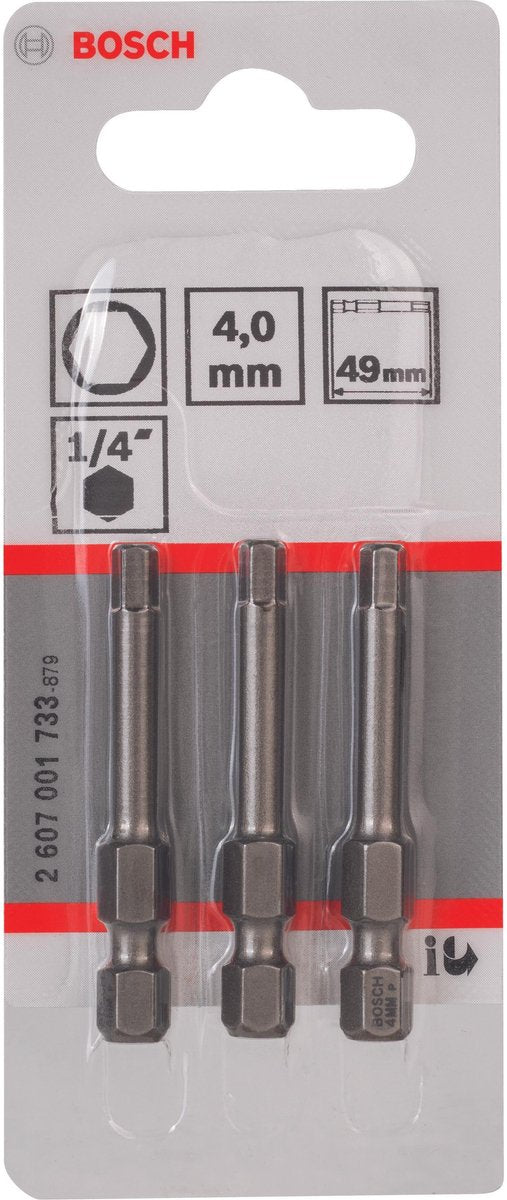Punta Bosch 1 4xh-tors is 4.0 3 49mm - 3 pezzi