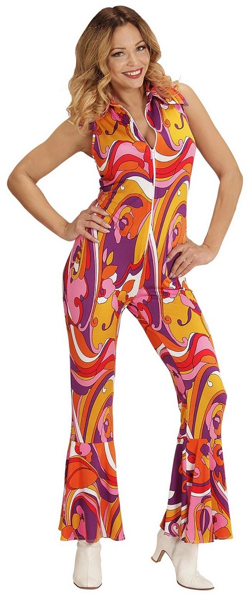 Tuta da donna Widmann groovy Geralda anni '70, orchidea - donna