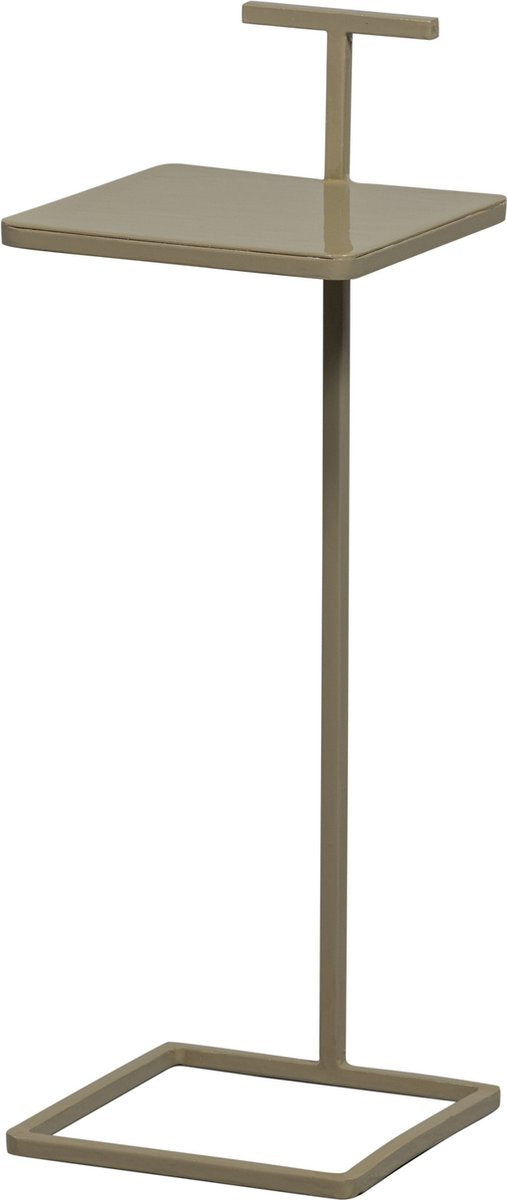 Woood toste bijzettafel - metaal - donker zand - 64x22x22