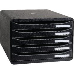 Cassettiera exacompta big-box polistirolo nero 270 x 355 x 271 mm