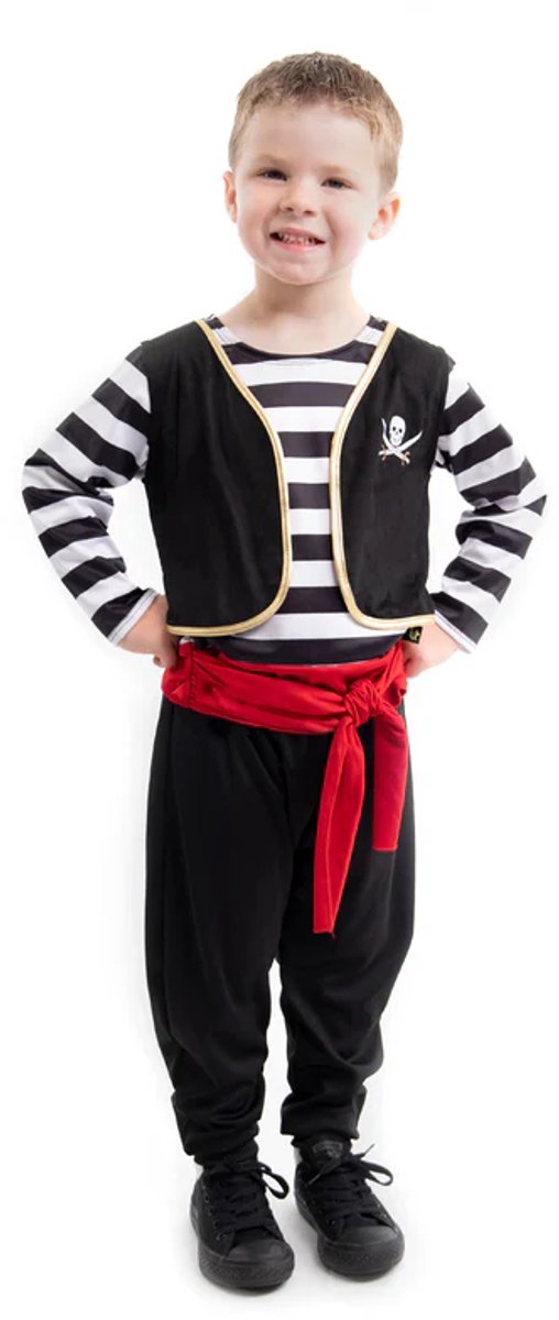 Little Adventures - set de disfraces de piratas - talla 110-122 - cómodamente lavable - set de disfraces de piratas para niños