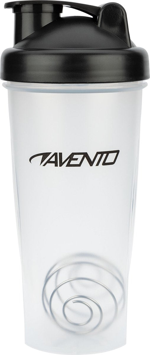 Tazza shaker Avento - 0,6 litri - nero trasparente - 0,60 l - con colino
