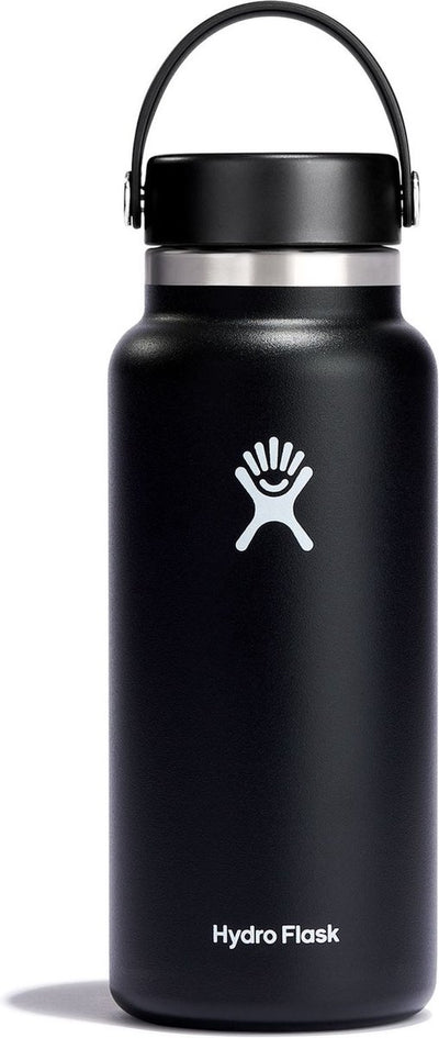 Hydro flask wide mouth flex cap drinkfles (946 ml) - zwart