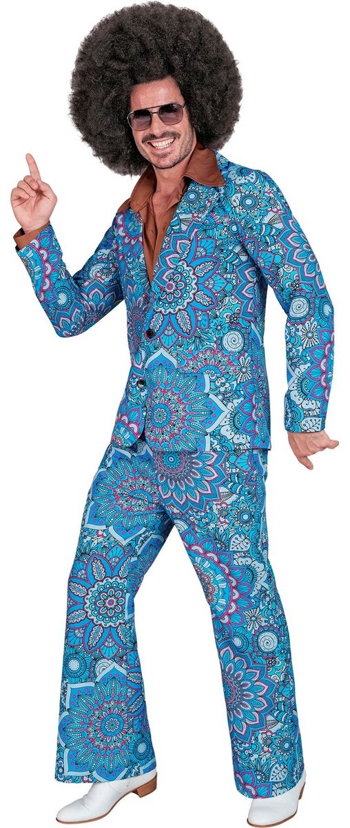 Costume Widmann super anni '60 mandala blu in 2 pezzi