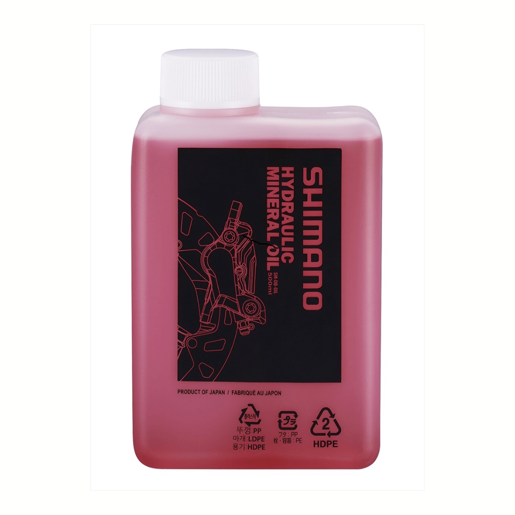 Shimano Hydraulische minerale olie. Flacon 500ml (hangverpakking)